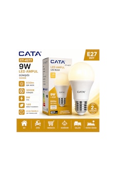 Ct-4277 9w Led Ampul E27 Günışığı 3000k 830lm Tekli Ct-4277 9w Led Ampul E27 Günışığı 3000k 830lm Tekli