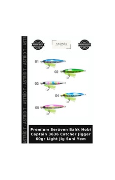 Premium Serüven Balık Hobi Captain 3636 Catcher Jigger 60gr Light Jig Suni Yem Premium Serüven Balık Hobi Captain 3636 Catcher Jigger 60gr Light Jig Suni Yem