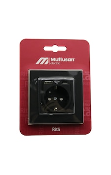 Mutlusan Rita-2220 629 0284 Siyah Usb + Type-c Topraklı Priz Çerçeveli- 8'li Paket Mutlusan Rita-2220 629 0284 Siyah Usb + Type-c Topraklı Priz Çerçeveli- 8'li Paket