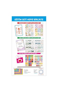 Çocuk Eğitim Seti İngilizce Dua Elif Ba Ezber Kartları Saat Çarpı