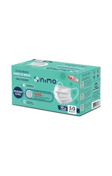 Nimo Tek Kullanımlık Tam Ultrasonik Cerrahi Yüz Maskesi 50'li