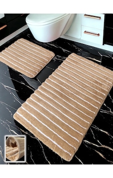 Shalta Bej 2li Banyo Paspası 60x100 50x60 Cm Bej