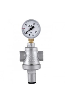 Eca 3/4 '' inç Manometreli Basınç Düşürücü Valf Vana Pistonlu 602111010 Eca 3/4 '' inç Manometreli Basınç Düşürücü Valf Vana Pistonlu 602111010