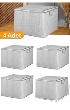 Serstil 4 Adet - Mini Boy Gri Benekli Kıyafet / Nevresim Hurcu - 45x40x30 Cm Serstil 4 Adet - Mini Boy Gri Benekli Kıyafet / Nevresim Hurcu - 45x40x30 Cm