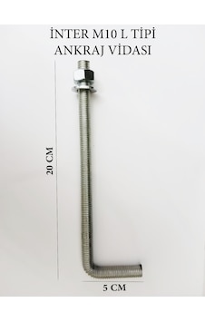 İnter L Tipi Ankraj Vidası M10 25cm 25 CM