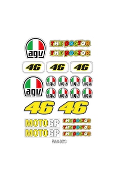 46 Agv Tasarımlı Ekipman Kask Motorsiklet Sticker Seti 01 46 Agv Tasarımlı Ekipman Kask Motorsiklet Sticker Seti 01