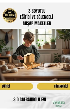 Yeni Sezon Eğitici Öğretici 3 Boyut Ahşap Zeka Geliştirici Boyanabilir Oyun Maket Safranbolu Evi Yeni Sezon Eğitici Öğretici 3 Boyut Ahşap Zeka Geliştirici Boyanabilir Oyun Maket Safranbolu Evi