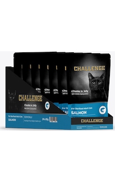Somonlu Pouch Challenge Kısırlaştırılmış Yetişkin Kedi Pouch 85 Grx24ad Somonlu Pouch Challenge Kısırlaştırılmış Yetişkin Kedi Pouch 85 Grx24ad