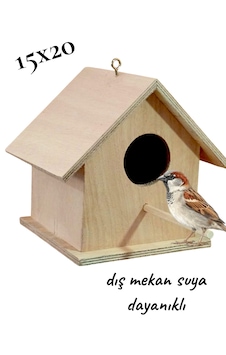 Ahşap Kayın Kuş Yuvası Kuş Evi Dış Mekan Suya Dayanıklı 15x15x20 Cm Ahşap Kayın Kuş Yuvası Kuş Evi Dış Mekan Suya Dayanıklı 15x15x20 Cm