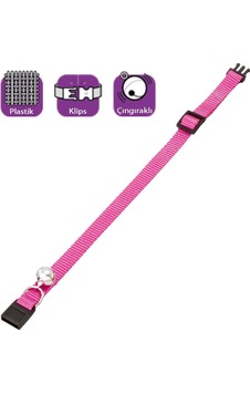 Karlie Boyun Tasma Çıngıraklı 30 CM Pembe Karlie Boyun Tasma Çıngıraklı 30 CM Pembe