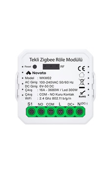 Novato Tuya Mini Zigbee Kuru Kontak Röle Tuya, Smart Life, Home Assistant, Zigbee2mqtt Uyumlu Novato Tuya Mini Zigbee Kuru Kontak Röle Tuya, Smart Life, Home Assistant, Zigbee2mqtt Uyumlu