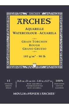 Arches Sulu Boya Blok Defter Rough 185g 15 Yaprak 14.8x21 Arches Sulu Boya Blok Defter Rough 185g 15 Yaprak 14.8x21