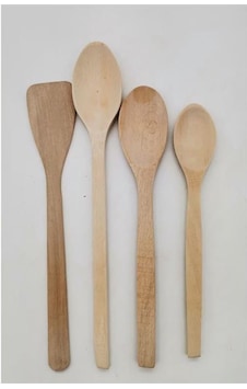 Mutfak Ahşap Kaşık Set 4lü Balsa Ks-04 Renkli