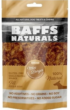 Baffs Naturals Tavuk Mini Burger Köpek Ödül Maması 100 G Baffs Naturals Tavuk Mini Burger Köpek Ödül Maması 100 G