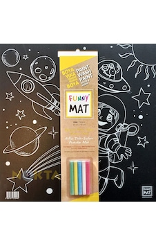 Funny Mat Black Uzay Çocuk Boyama Matı 40X40 CM