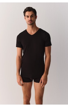 Suwen Warming Men V Yaka T-shirt Sw0004607n012 Siyah Suwen Warming Men V Yaka T-shirt Sw0004607n012 Siyah