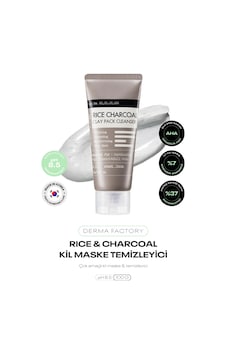 %37 Pirinç Suyu %1 Mandelik Asit Çok Amaçlı Kil Maske Temizleyici Rice Charcoal Clay