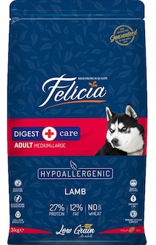 Felicia Kuzulu Pirinçli Yetişkin Düşük Tahıllı Hipoalerjenik Köpek Maması 3 Kg Felicia Kuzulu Pirinçli Yetişkin Düşük Tahıllı Hipoalerjenik Köpek Maması 3 Kg