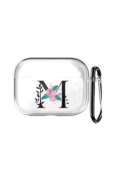 Apple Uyumlu AirPods Pro 2 Harf Tasarımlı Şeffaf Silikon Kılıf - M Şeffaf Apple Uyumlu AirPods Pro 2 Harf Tasarımlı Şeffaf Silikon Kılıf - M Şeffaf