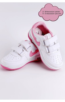 Nese Shoes Işıklı Bebek Ve Çocuk Ortopedik Destekli Sneaker Pembe-beyaz Pembe - Beyaz
