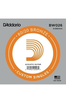 Daddario Bw026 Bronze Single 0.26 - Akustik Gitar Tek Tel Daddario Bw026 Bronze Single 0.26 - Akustik Gitar Tek Tel