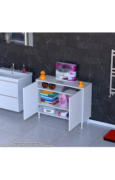Modilayn Söke Küçük Alanlar İçin Akıllı Çözümler 90x75x32,5 Cm Lik 2 Kapaklı 3 Göz Göz Raf Dolap Beyaz Modilayn Söke Küçük Alanlar İçin Akıllı Çözümler 90x75x32,5 Cm Lik 2 Kapaklı 3 Göz Göz Raf Dolap Beyaz