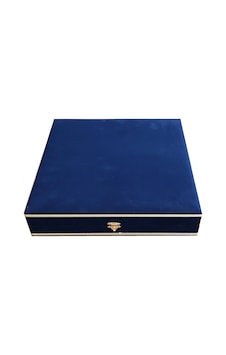 Armada Çini 25 Cm Tabak Kadife Kutusu Lacivert Armada Çini 25 Cm Tabak Kadife Kutusu Lacivert