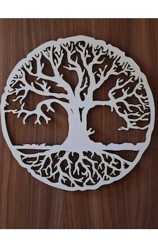 Lavanta Tasarım Hayat Ağacı Beyaz