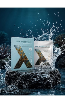 Xaura Beauty Seaweed Mask Doğal Deniz Yosunu Özlü Canlandırıcı Ve Onarıcı Kağıt Yüz Maskesi 4'lü