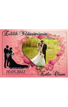 Evlilik Yıldönümü Hediyesi Fotoğraflı Puzzle - Yapboz Evlilik Yıldönümü Hediyesi Fotoğraflı Puzzle - Yapboz