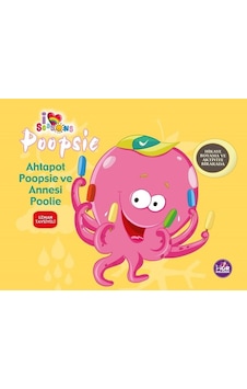 Ahtapot Poopsie ve Annesi Poolie - Hikaye Boyama ve Aktivite Bir Arada- Mor Kelebek