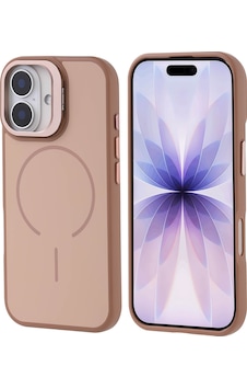Thegencoo Apple Uyumlu iPhone 17 Kılıf M-safe Şarj Özellikli Kamera Standlı Tgco Notron Kapak - Gold Altın