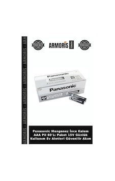 Panasonic Manganez İnce Kalem Aaa Pil 60'lı Paket 15v Günlük Kullanım Ev Aletleri Güvenilir Akım