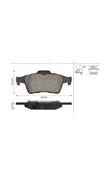 Renault Laguna 2 - Iı Arka Fren Balatası Takım - 7701206609 -440602154r - Mga Renault Laguna 2 - Iı Arka Fren Balatası Takım - 7701206609 -440602154r - Mga