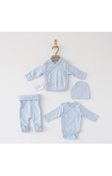 Ciccim Baby Prematüre 4'lü Bebek Zıbın Seti 4948 Mavi Ciccim Baby Prematüre 4'lü Bebek Zıbın Seti 4948 Mavi