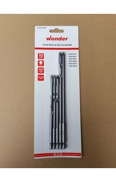 Wonder Yıldız Bits Uç Seti 10'lu Ph2 25x2 50x2 75x2 100x2 150x1 200mmx1