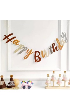 Happy Birthday Kaligrafi Banner Retro 110x20 Cm Happy Birthday Kaligrafi Banner Retro 110x20 Cm