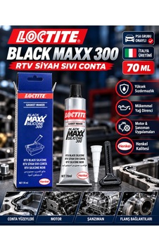 Loctite Black Maxx 300 Rtv Siyah Sıvı Conta 70 Ml Yağa Dayanıklı Motor Karter Şanzıman Silikonu Loctite Black Maxx 300 Rtv Siyah Sıvı Conta 70 Ml Yağa Dayanıklı Motor Karter Şanzıman Silikonu