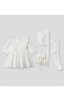 Pugi Baby Kız Bebek Şık Dantelli Mevlüt / Özel Gün Elbisesi Beyaz1 Pugi Baby Kız Bebek Şık Dantelli Mevlüt / Özel Gün Elbisesi Beyaz1