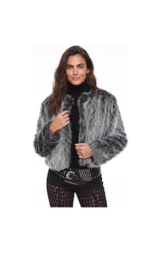 Onloox Kadın Siyah-beyaz Siyah Beyaz Polyester Kumaş Suni Kürk Detaylı Astarlı Uzun Kollu Standart Form Mont Onloox Kadın Siyah-beyaz Siyah Beyaz Polyester Kumaş Suni Kürk Detaylı Astarlı Uzun Kollu Standart Form Mont