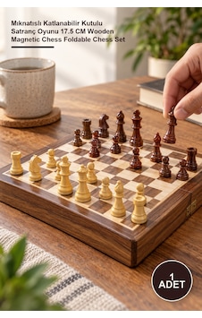1 Adet Ahşap Satranç Takımı Mıknatıslı Katlanabilir Kutulu Satranç Oyunu 17.5 Cm Wooden Magnetic Chess Foldable Chess Set 1 Adet Ahşap Satranç Takımı Mıknatıslı Katlanabilir Kutulu Satranç Oyunu 17.5 Cm Wooden Magnetic Chess Foldable Chess Set