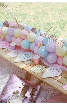 Çok Renkli Makaron 100'lü Minik Balon Set Gri Çok Renkli Makaron 100'lü Minik Balon Set Gri