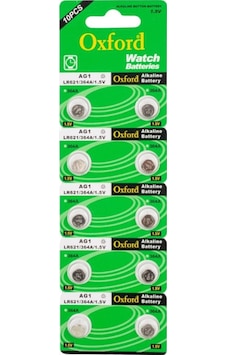 Oxford AG1 LR621 364A Alkalin Saat Pili 10'lu