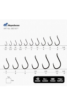 Hayabusa Hchn 018 Delikli Papağan Olta İğnesi Black Nikel Standart - 1 Hayabusa Hchn 018 Delikli Papağan Olta İğnesi Black Nikel Standart - 1