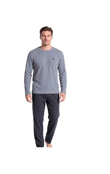 Pierre Cardin 6145 Erkek Uzun Kollu Bisiklet Yaka Pijama Takımı -gri Pierre Cardin 6145 Erkek Uzun Kollu Bisiklet Yaka Pijama Takımı -gri