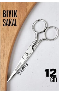 Ice Tempered 702 Bıyık Makası - Bıyık Sakal Düzeltme Makası Kuaför Makası 12 Cm