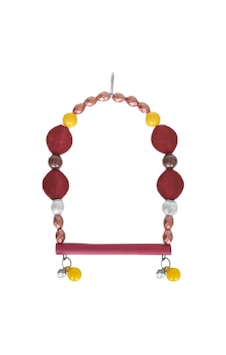 Markapet Tünekli Bordo Kadife Boncuklu Kuş Salıncağı 10-16 Cm Markapet Tünekli Bordo Kadife Boncuklu Kuş Salıncağı 10-16 Cm
