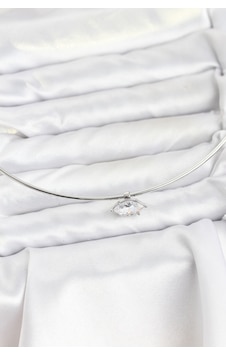 Pirinç Gümüş Renk Choker Model Zirkon Taşlı Kadın Kolye Tj-b Tdrtr Pirinç Gümüş Renk Choker Model Zirkon Taşlı Kadın Kolye Tj-b Tdrtr