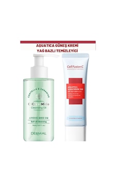 Cell Fusion C Aquatica Güneş Kremi SPF50+ 50 G + Dermal Cica X Mide Cleanser Oil 150 ML Cell Fusion C Aquatica Güneş Kremi SPF50+ 50 G + Dermal Cica X Mide Cleanser Oil 150 ML