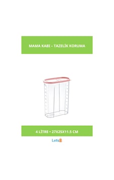 4 Litrelik Hava Geçirmez Kaliteli Plastik Mama Kabı 4 Litrelik Hava Geçirmez Kaliteli Plastik Mama Kabı
